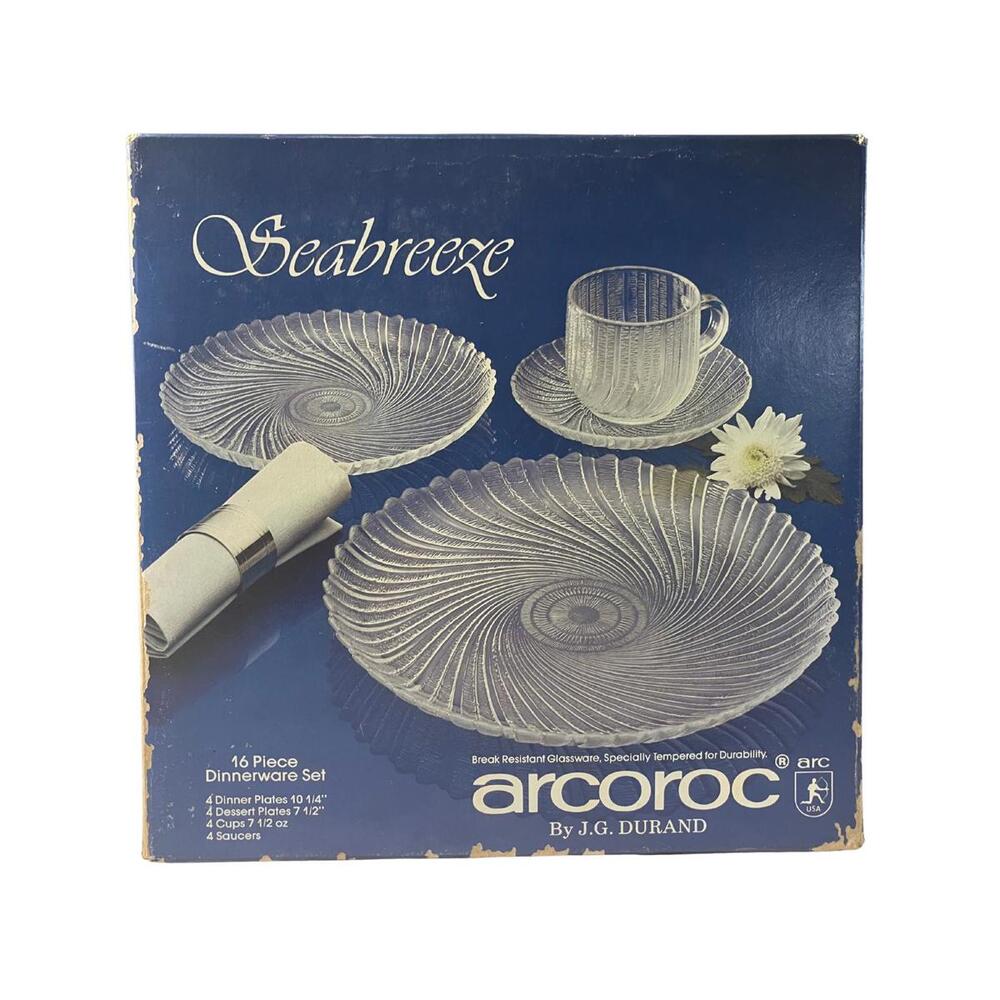 Arcoroc Seabreeze 16-Piece Glassware Dinnerware Set by J.G. Durand
